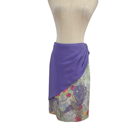 Vtg 80s Utah Tailoring Designer Skirt Suit Pastel Brocade Purple Business Event - Picture 9 of 16
